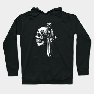 skull with sword Hoodie